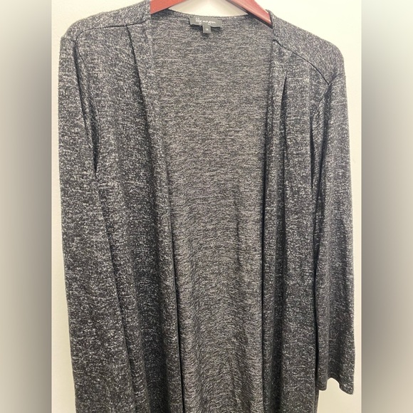 Women's Gray Open Front Cardigan - Picture 2 of 6